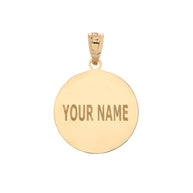 Gold Personalized Soccer Ball Engravable Name & Number Fútbol Sports Pendant Necklace