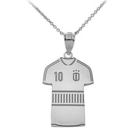 Gold Personalized Soccer Jersey Engravable Name & Number Fútbol Sports Pendant Necklace