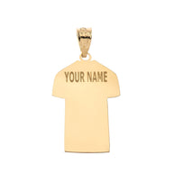 Gold Personalized Soccer Jersey Engravable Name & Number Fútbol Sports Pendant Necklace