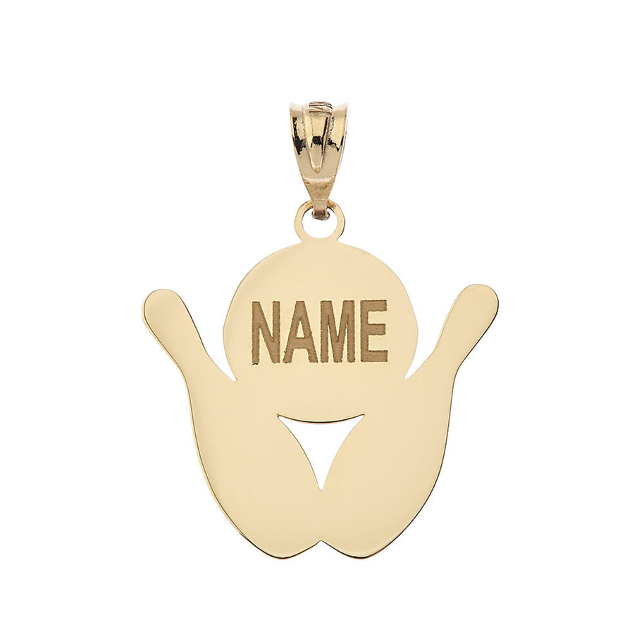Personalized Engravable Gold Bowling Pins and Ball Charm Necklace With Your Name(Available in Yellow/Rose/White)