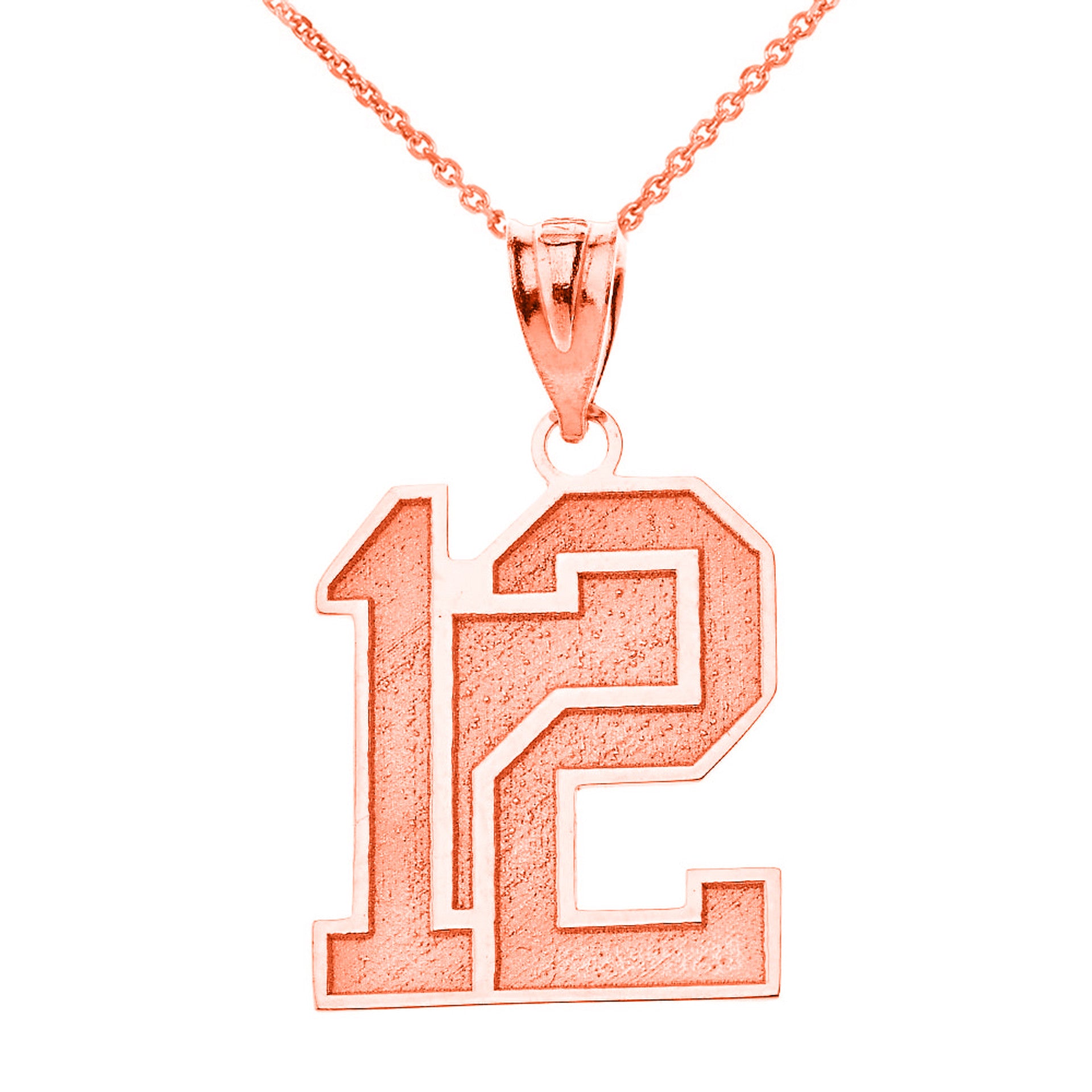 Personalized Engravable Gold Jersey Two-Digit Charm Necklace With Your Number And Name(Yellow/Rose/White)