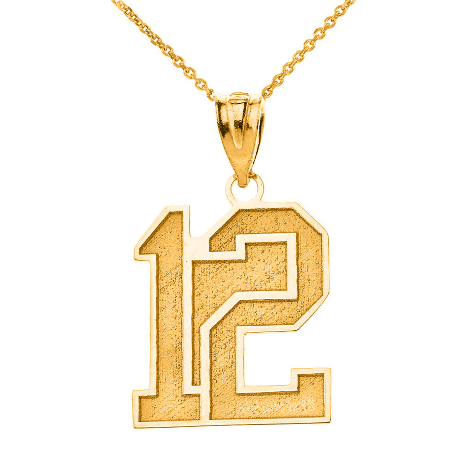 Personalized Engravable Gold Jersey Two-Digit Charm Necklace With Your Number And Name(Yellow/Rose/White)