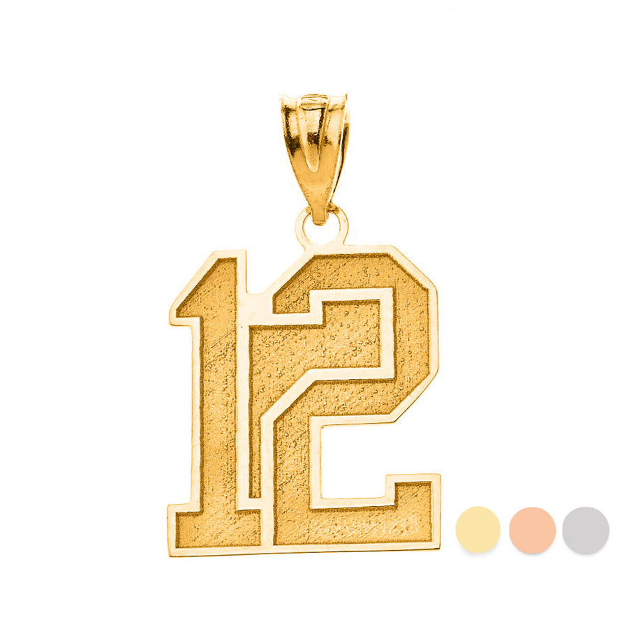 Personalized Engravable Gold Jersey Two-Digit Charm Necklace With Your Number And Name(Yellow/Rose/White)