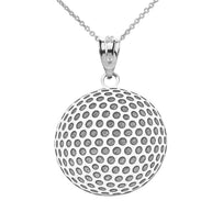 Personalized Engravable Gold Golf Ball Pendant Engraved with Your Name(Available in Yellow/Rose/White)