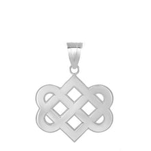 .925 Sterling Silver Irish Celtic Infinity Heart Love Knot Milgrain Pendant Necklace