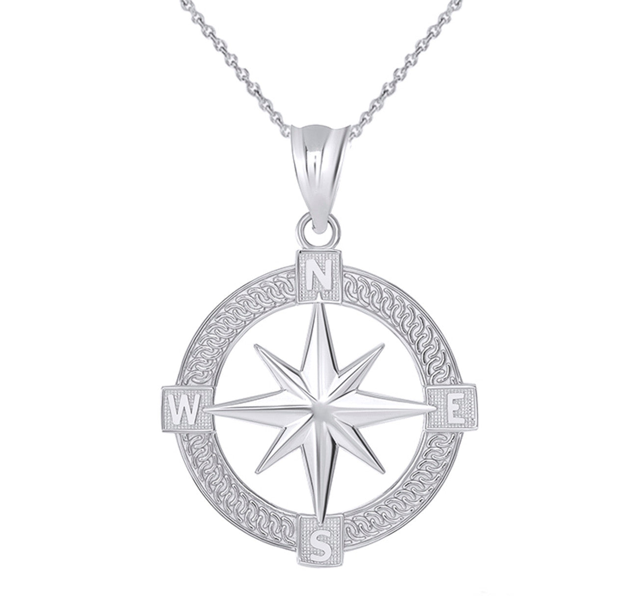 Mystical North Star Pendant Necklace in Sterling Silver