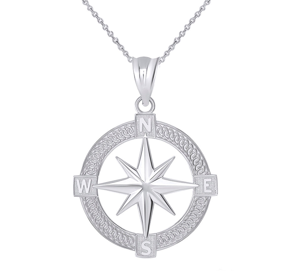 Mystical North Star Pendant Necklace in Sterling Silver