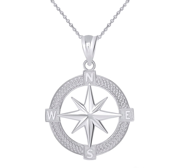 Mystical North Star Pendant Necklace in Sterling Silver
