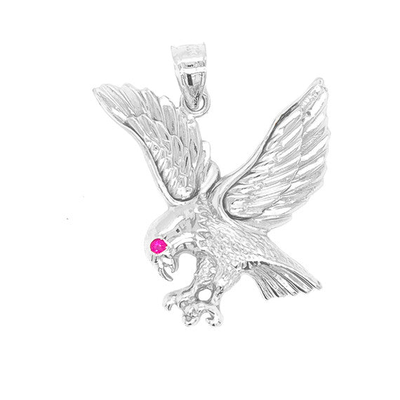 Eagle Charm Pendant Necklace in Sterling Silver