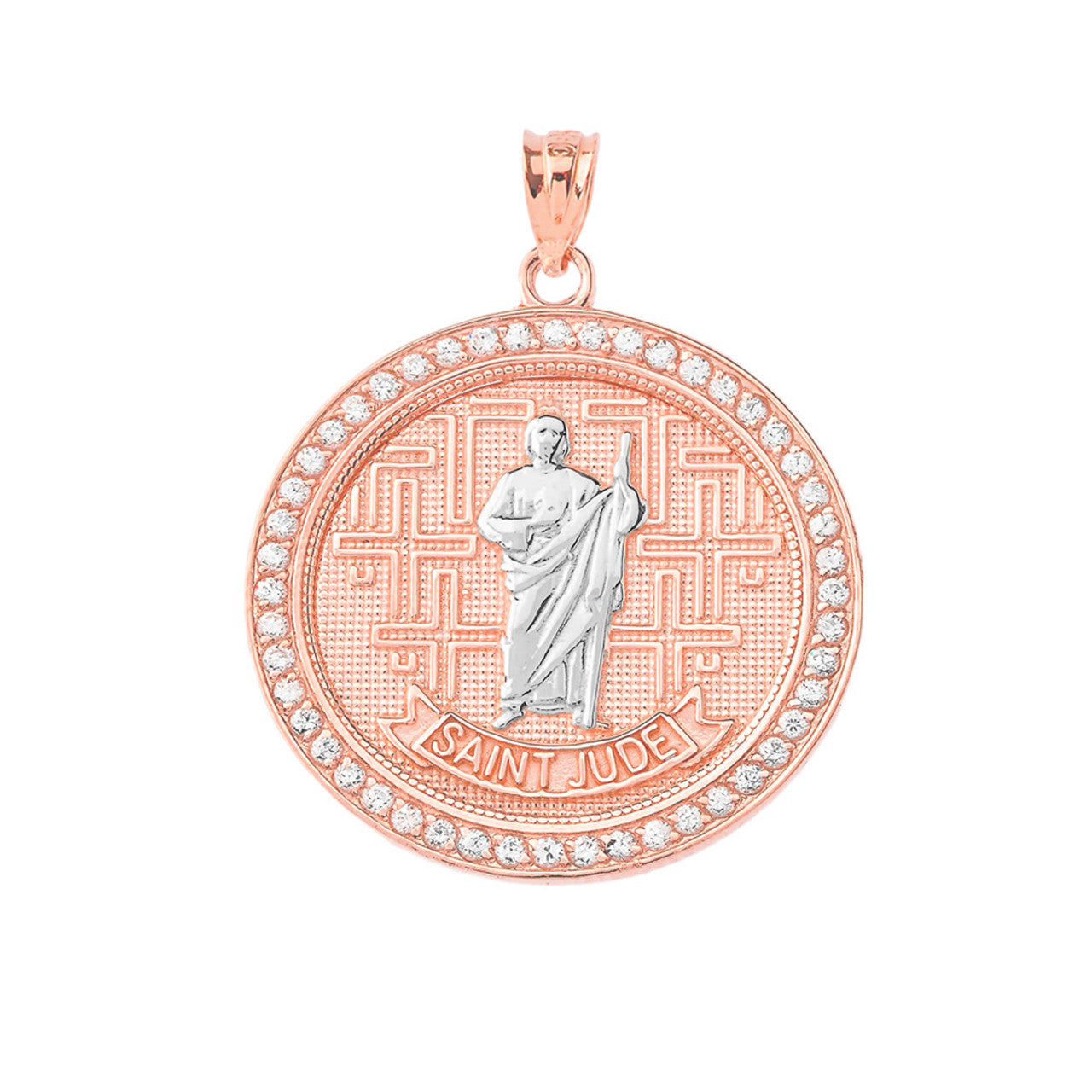 Gold Religious Patron Saint Helena Oval Medallion Pendant Necklace (Available in Yellow/Rose/White) (Copy)