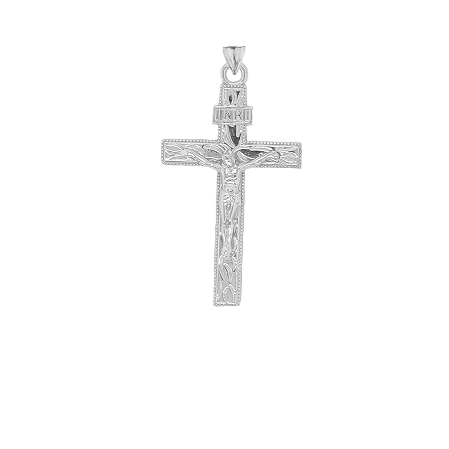 Jesus Christ INRI Crucifix Cross Pendant Necklace in Sterling Silver S/L