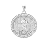 Gold Religious Patron Saint Helena Oval Medallion Pendant Necklace (Available in Yellow/Rose/White) (Copy)