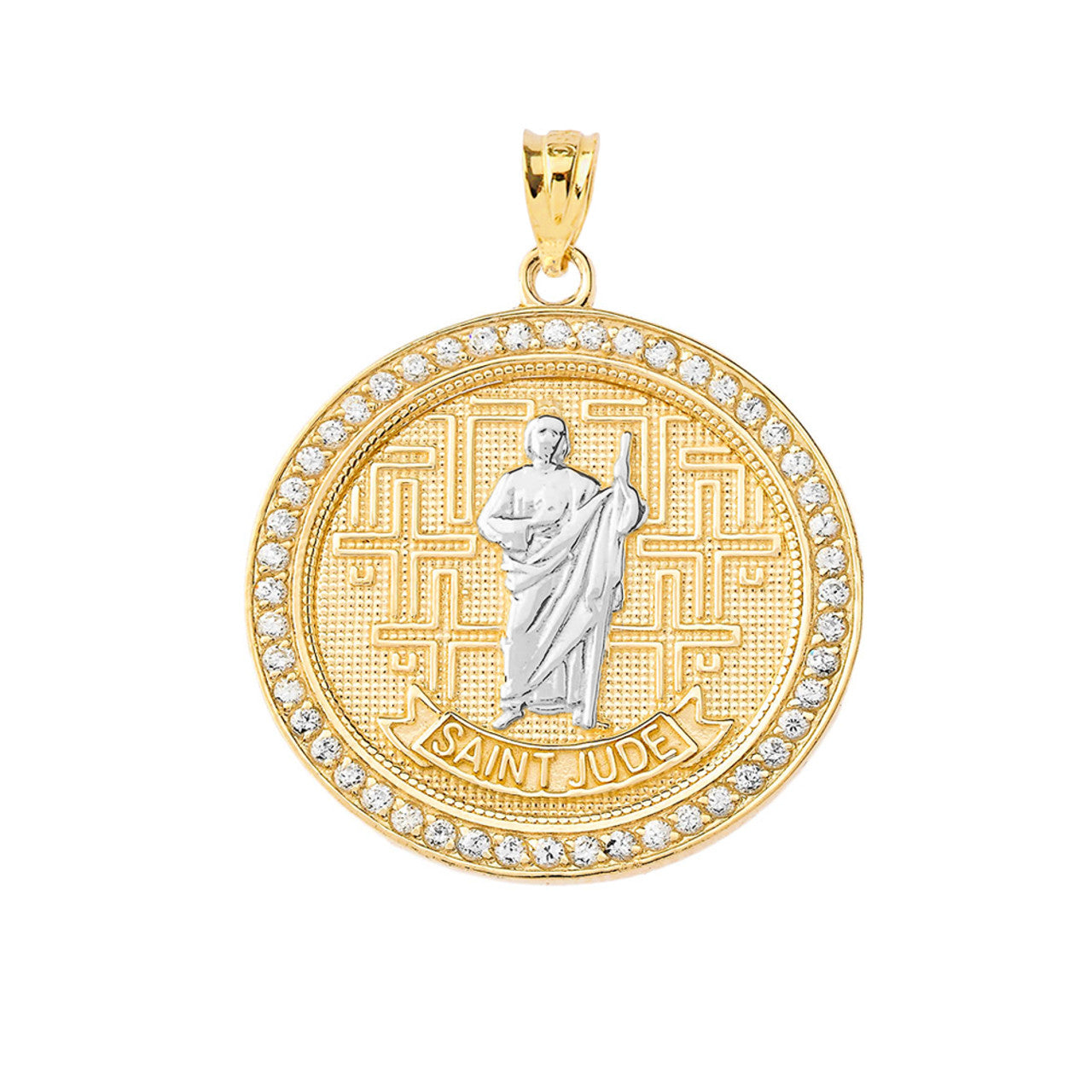 Gold Religious Patron Saint Helena Oval Medallion Pendant Necklace (Available in Yellow/Rose/White) (Copy)