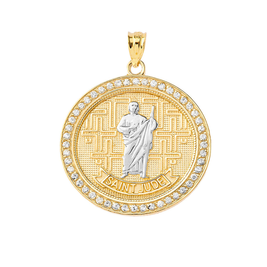 Gold Religious Patron Saint Helena Oval Medallion Pendant Necklace (Available in Yellow/Rose/White) (Copy)