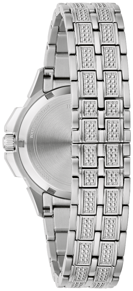 96L305 Bulova Octava Quartz Crystal Silver Dial Ladies Watch