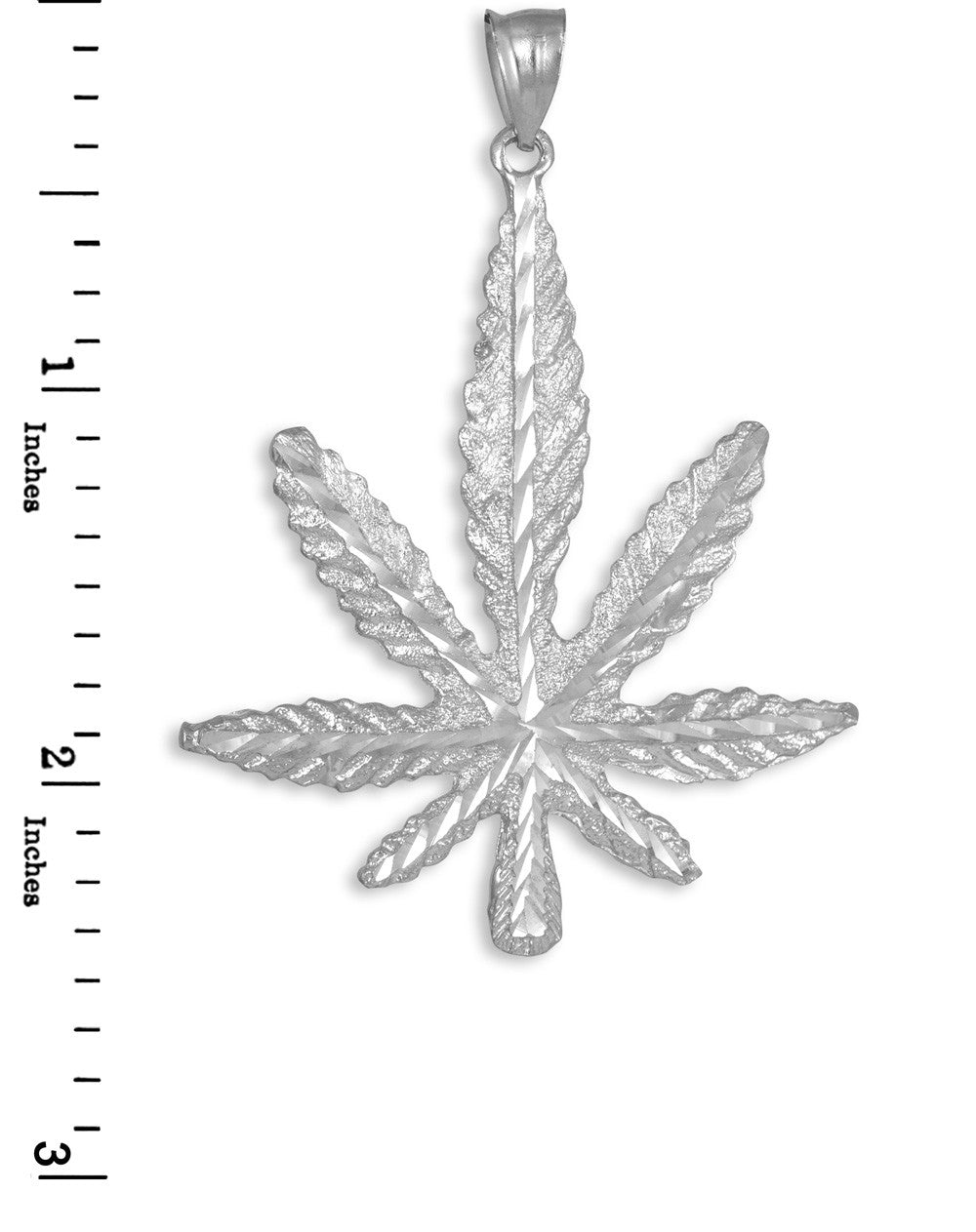 Silver Marijuana Leaf Cannabis Pendant