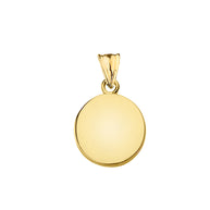 10K/14K Gold Medallion Necklace (Available in Yellow Gold, Rose Gold, White Gold)