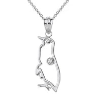 Gold Diamond Penguin Pendant Necklace (Available in Yellow/Rose/White Gold)