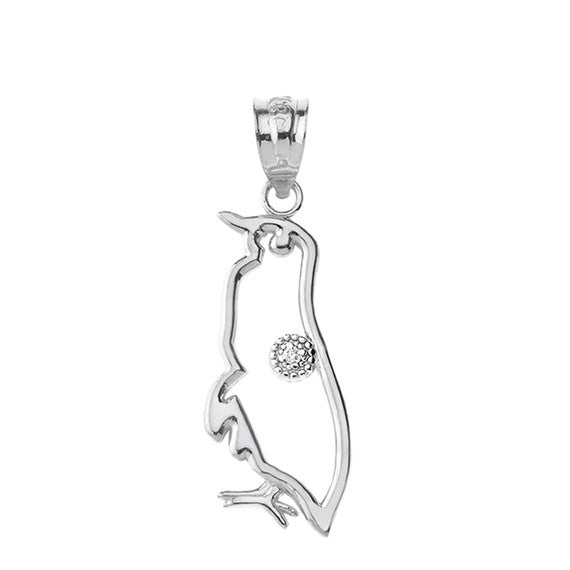 Gold Diamond Penguin Pendant Necklace (Available in Yellow/Rose/White Gold)