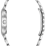 96L243 Bulova Crystal Silver Dial Stainless Steel Ladies Watch