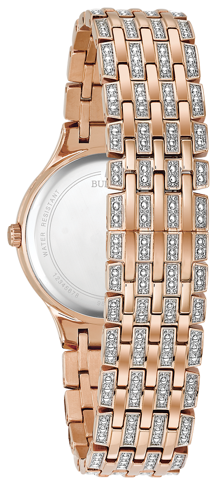 98L235 Bulova Crystal Rose Gold Stainless Steel Women's Watch