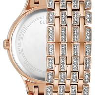 98L235 Bulova Crystal Rose Gold Stainless Steel Women's Watch