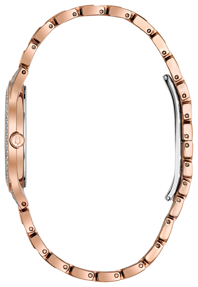 98L235 Bulova Crystal Rose Gold Stainless Steel Women's Watch