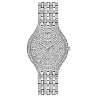 96L243 Bulova Crystal Silver Dial Stainless Steel Ladies Watch