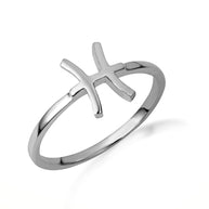 .925 Sterling Silver Personalized Zodiac Sign Band Ring
