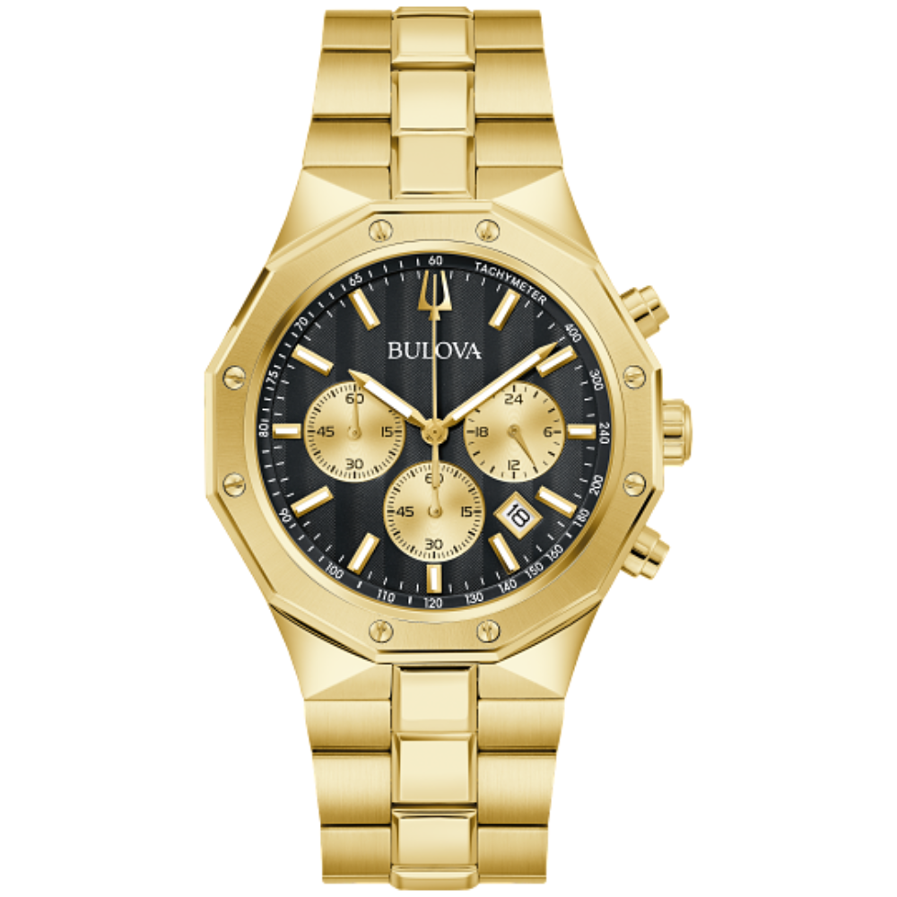 Bulova 97B232 Prestige Chronograph Quartz Gold Tone Men's Watch