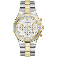 98B450 Bulova Prestige Chronograph White Dial Men's Watch