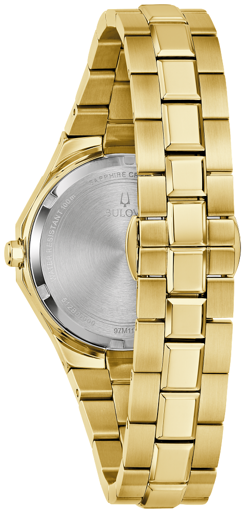Bulova 97M119 Prestige Gold Tone MOP Dial Ladies Watch