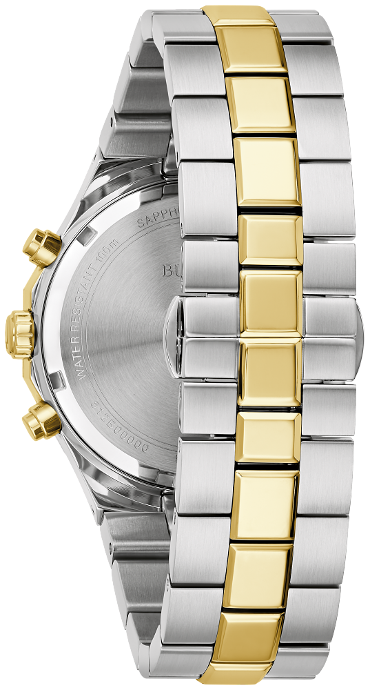 98B450 Bulova Prestige Chronograph White Dial Men's Watch