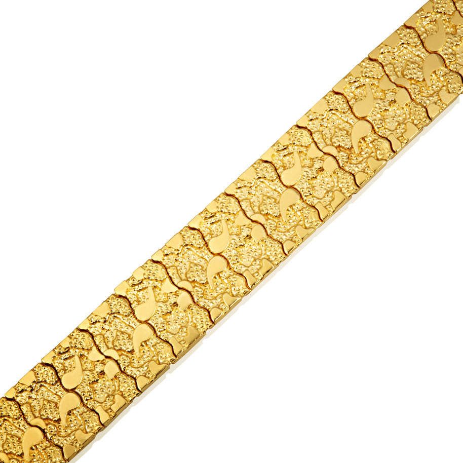 Yellow Gold Nugget Bracelet (Available in Small/Medium/Large)