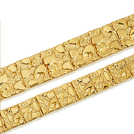 Solid Gold Heavy Nugget Bracelet (Available in Small/Large & Yellow/Rose/White Gold)