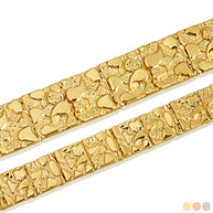 Solid Gold Heavy Nugget Bracelet (Available in Small/Large & Yellow/Rose/White Gold)