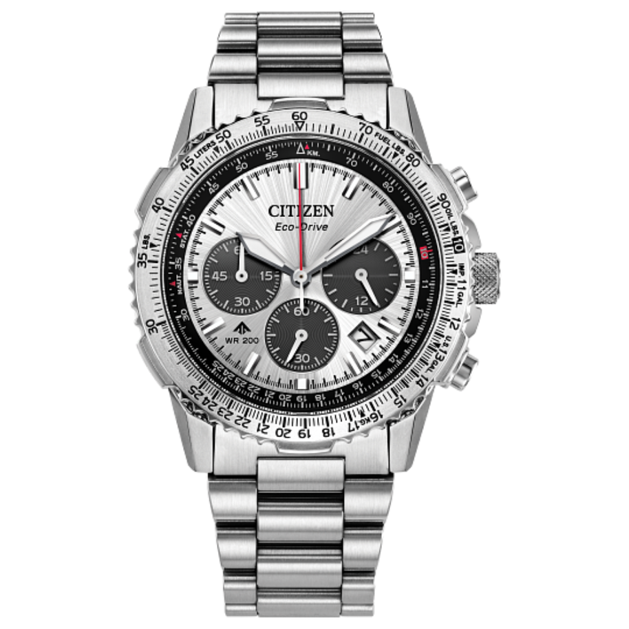 Citizen CA4660-61A Promaster Navihawk Chronograph Silver Dial Men's Watch