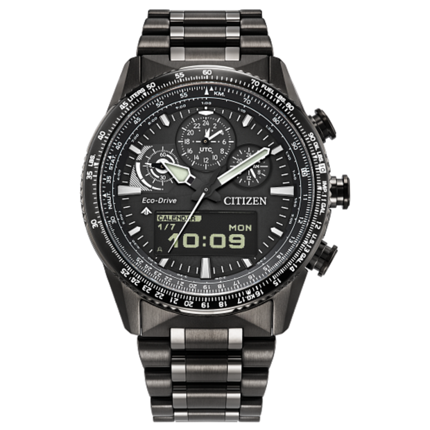 Citizen JV2005-58E Promaster Black Dial Chronograph Perpetual Men's Watch