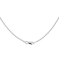 2.2mm Sterling Silver Beaded Ball Chain Necklace