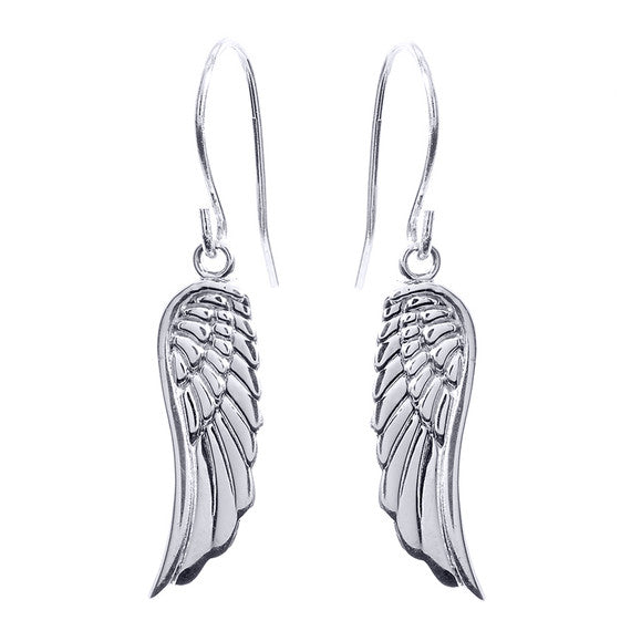 Sterling Silver Angel Wings Earrings