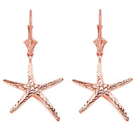 Diamond Cut Starfish Earrings(Available in Yellow/Rose/White Gold)
