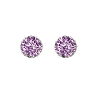 1Solid Gold Gemstone Statement Stud Earrings(Available in Yellow/White Gold)