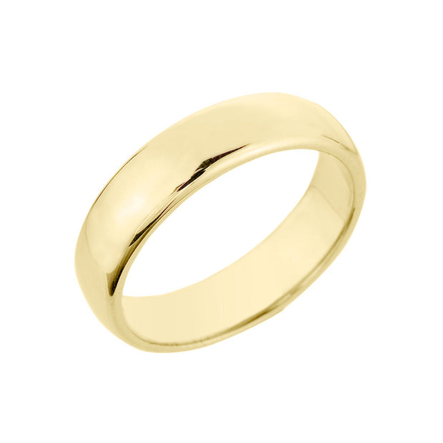 Gold Wedding Band Ring 5mm (Available in Yellow/Rose/White Gold)