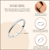 Silver Wedding Band Engagement Ring