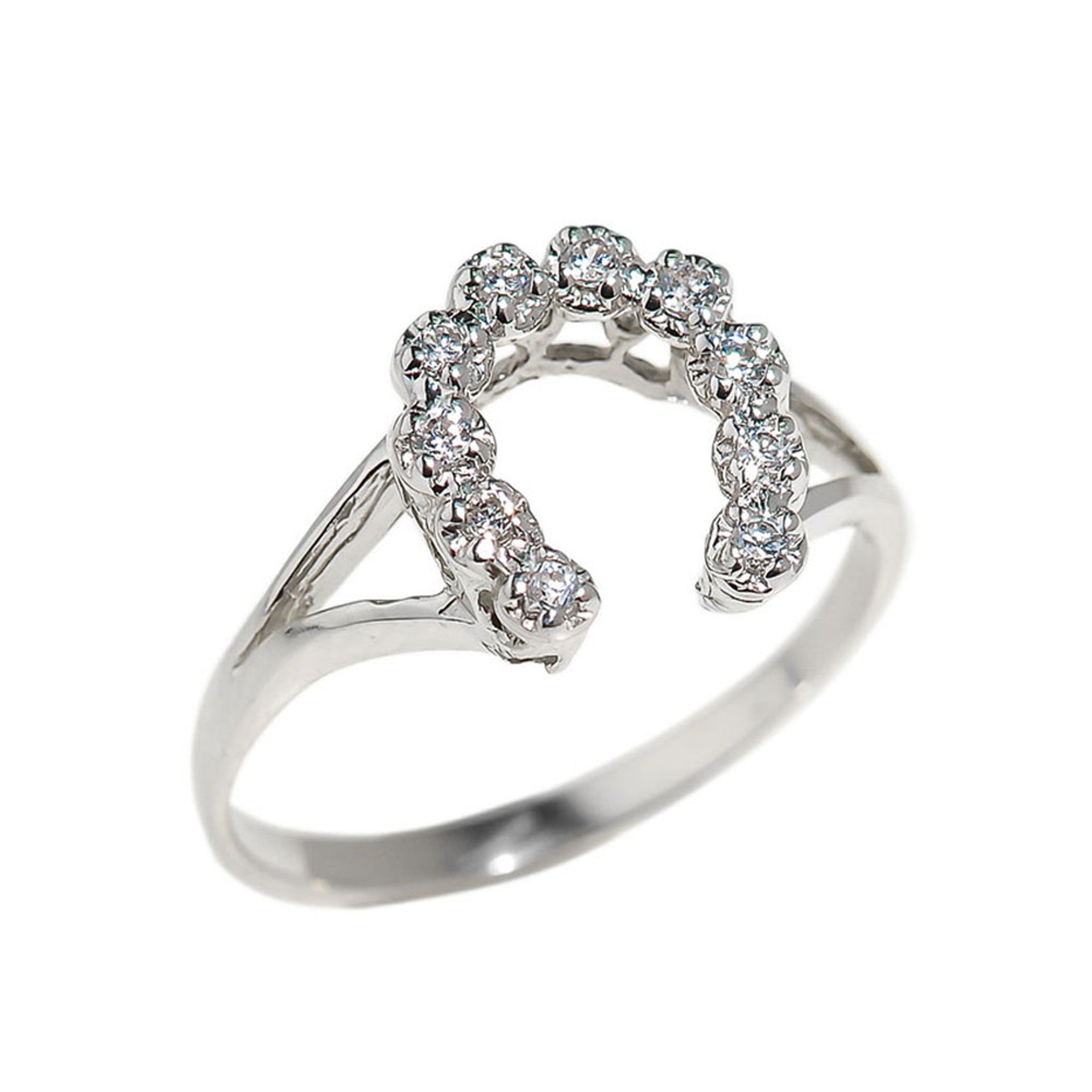 .925 Sterling Silver Lucky Horseshoe Cubic Zirconia Ring