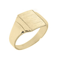 Gold Engravable Men's Signet Ring (Available in Yellow/Rose/White Gold)
