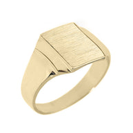 Gold Engravable Men's Signet Ring (Available in Yellow/Rose/White Gold)