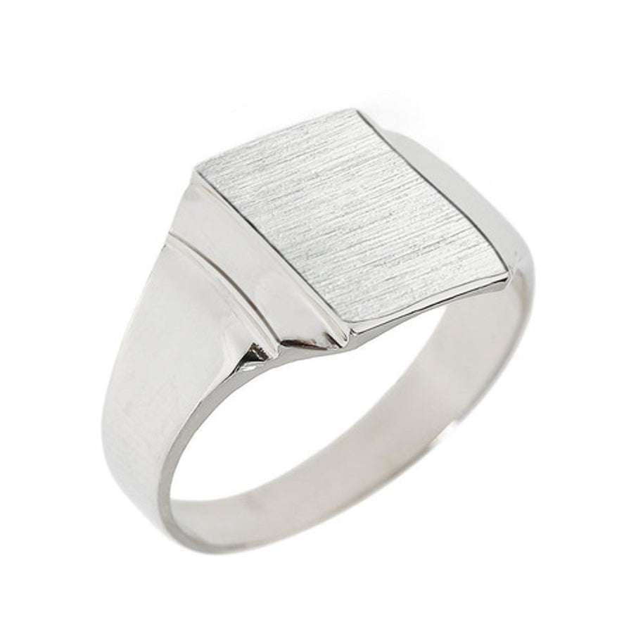 .925 Sterling Silver Engravable Men's Signet Ring