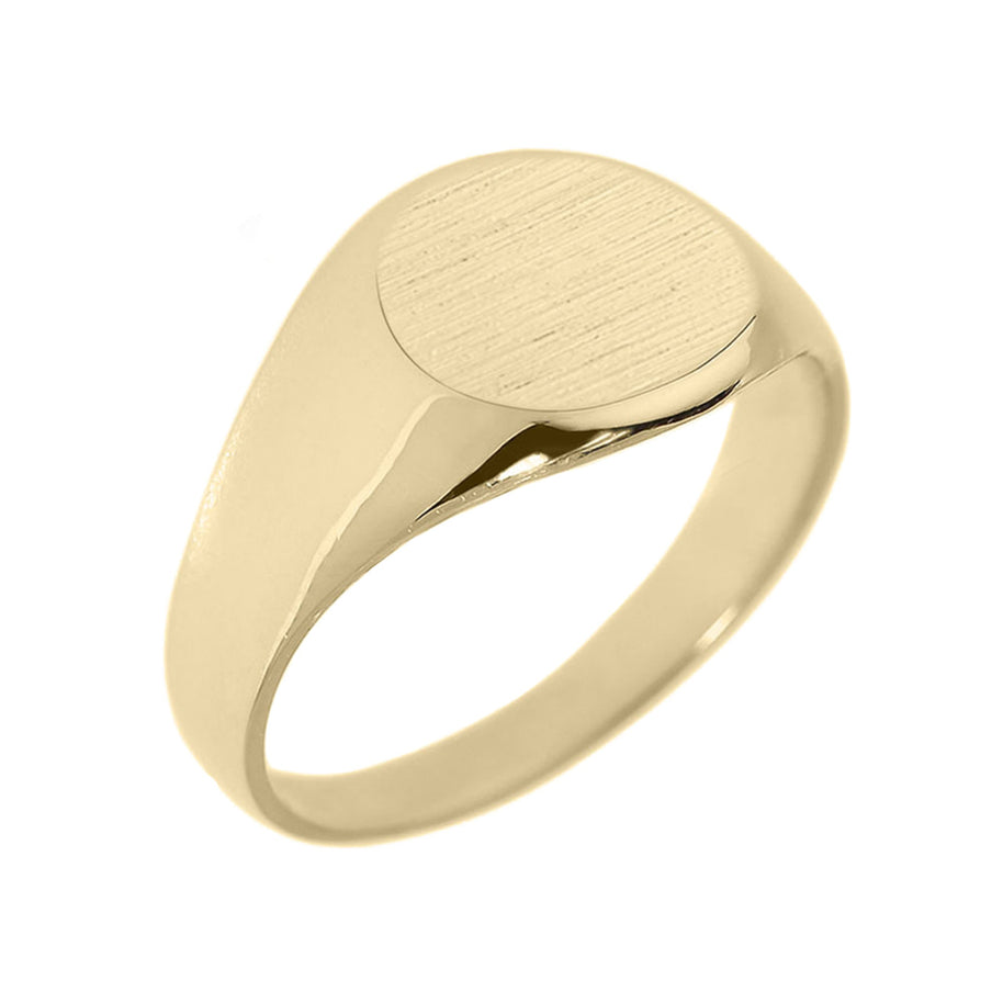Gold Men's Engravable Signet Ring (Available in Yellow/White Gold)