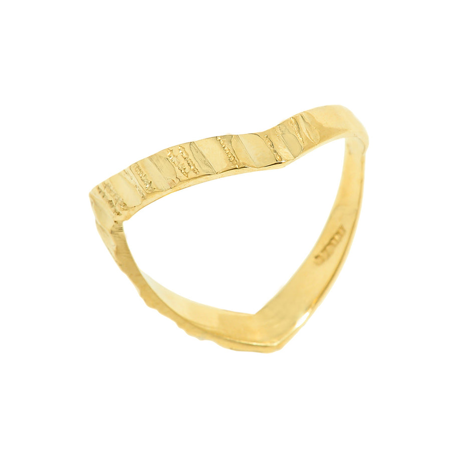 Solid Gold Diamond-Cut Thumb Ring (Available in Yellow/Rose/White Gold)